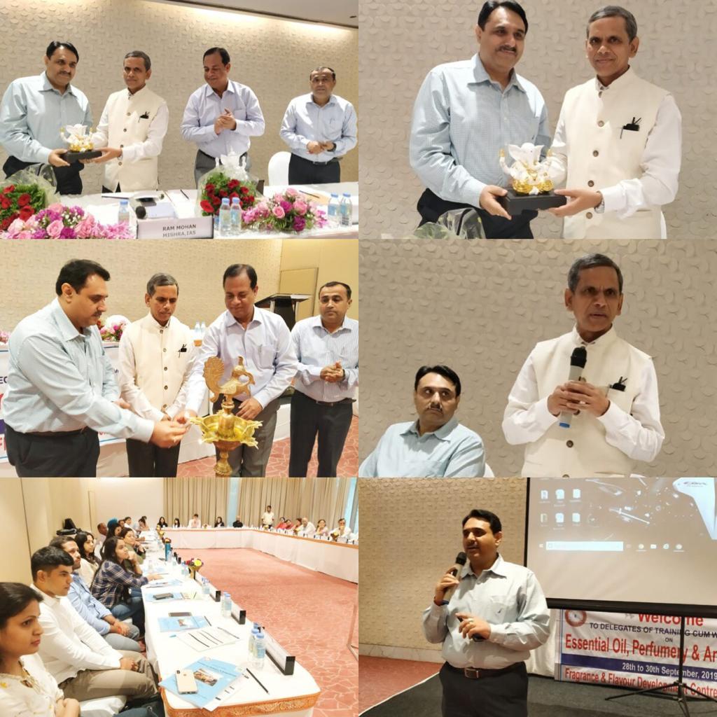 Felicitated by DC – MSME at Essential Oils & Aromatherapy Conference